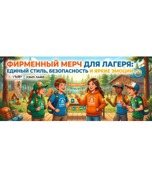Фирменный мерч для лагеря:единый стиль, безопасность и яркие эмоции