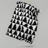 Плед «Танцующий лес», белый с черным