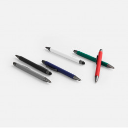 Ручка шариковая Atento Soft Touch Stylus со стилусом, черная