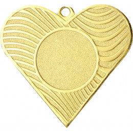 Медаль Сердце MMC36050/G (60x56) G-2мм