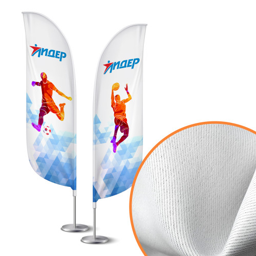 Флаг печатный фигурный (блэкаут), 2-ст. печать  90х340
