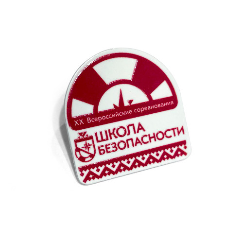 Значок металлический окрашенный с полноцветной печатью  0-1 см2